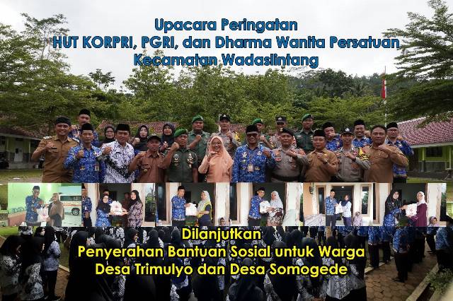 UPACARA PERINGATAN HUT  KORPRI, PGRI DAN DHARMA WANITA TAHUN 2025 KECAMATAN WADASLINTANG